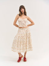 Adahlia Floral Midi Skirt — Cream