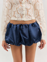 Lena Bubble Mini Skirt — Navy
