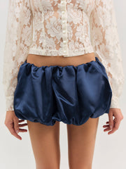 Lena Bubble Mini Skirt — Navy
