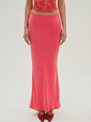 Lena Maxi Skirt — Red