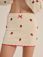 Strawberry Jam Mini Skirt — Cream