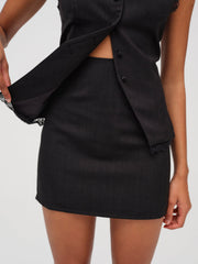 Shawna Mini Skirt — Black