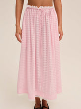 Ginny Gingham Midi Skirt — Pink