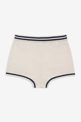 Simona Pointelle Striped Short — Navy