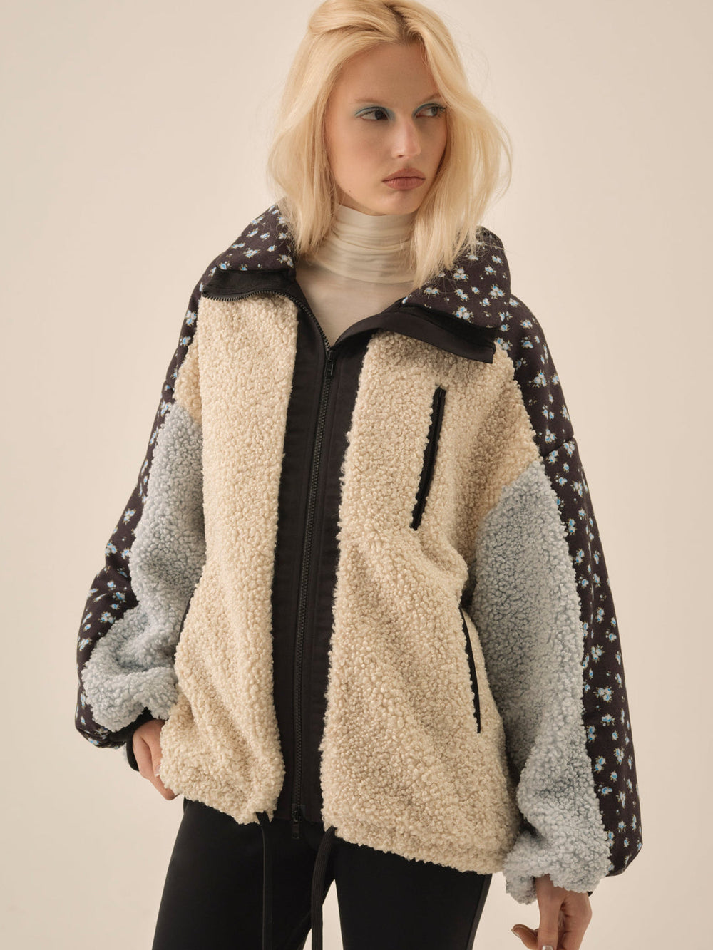 Maisie Collared Jacket — Blue