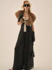 Warm Honey Faux Fur Stole — Brown