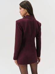 Selena Blazer — Burgundy