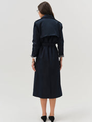 Reese Trench Coat — Navy