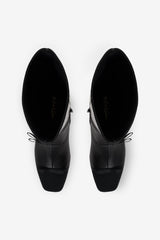 Claudine Cap Toe Boot — Black