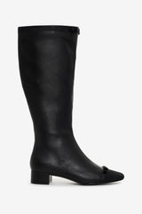Claudine Cap Toe Boot — Black
