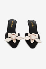 Claudine Mule Heel — Black