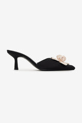Claudine Mule Heel — Black
