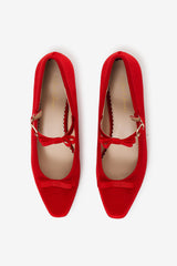 Lucia Velvet Mary Jane — Red
