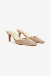 Cleo Mule Heel — Gold