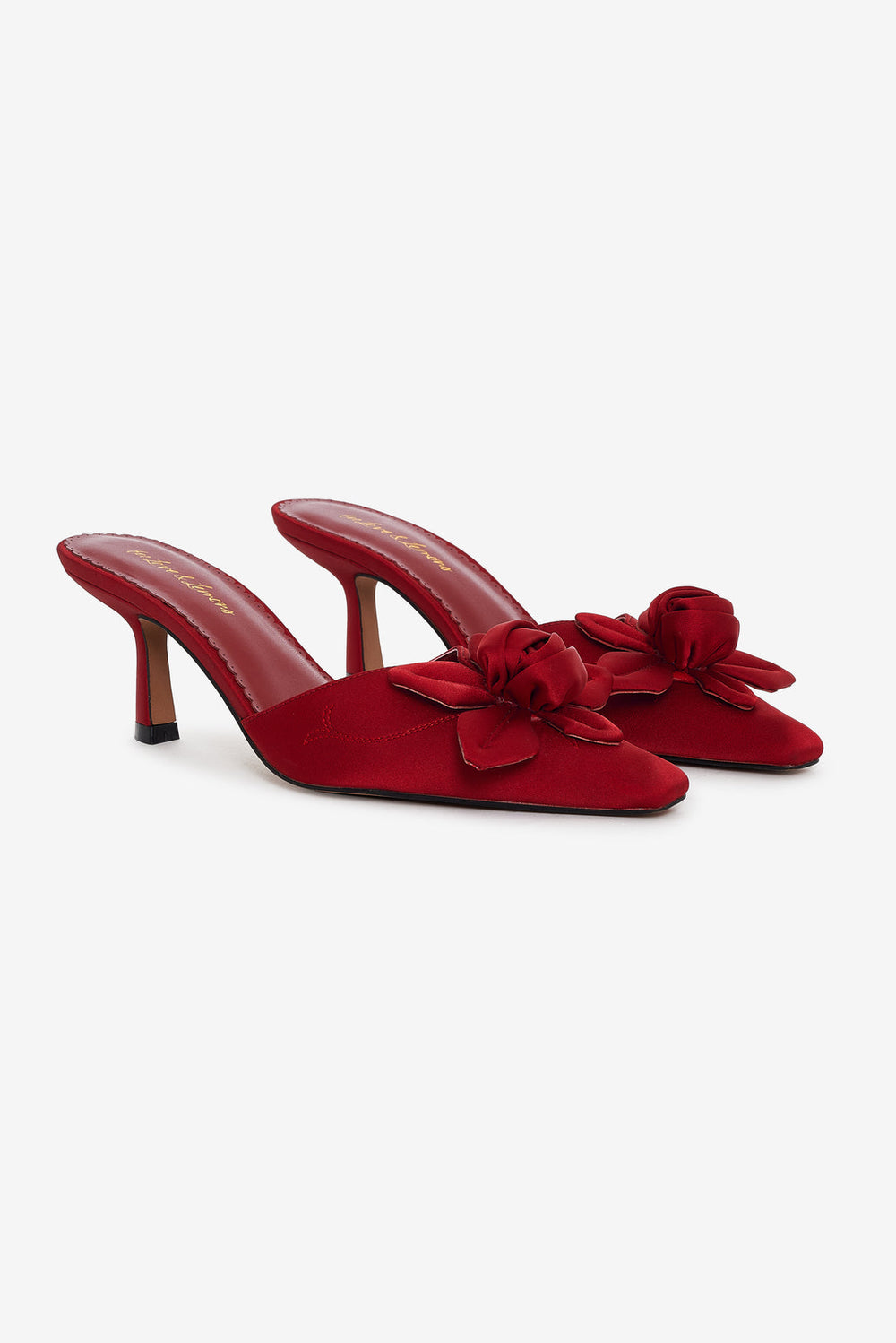 Claudine Mule Heel — Red