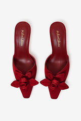 Claudine Mule Heel — Red