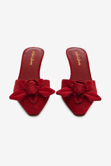 Claudine Mule Heel — Red