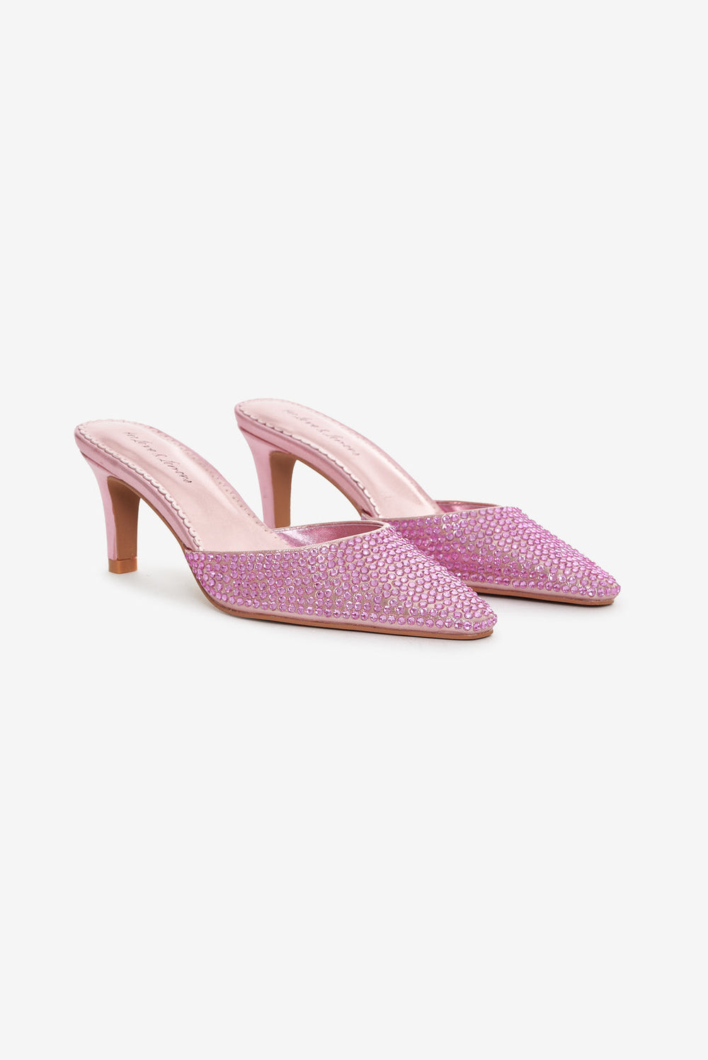 Cleo Mule Heel — Baby Pink