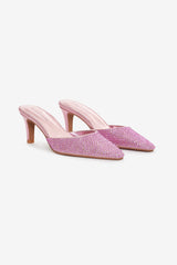 Cleo Mule Heel — Baby Pink
