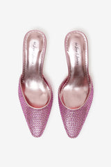 Cleo Mule Heel — Baby Pink