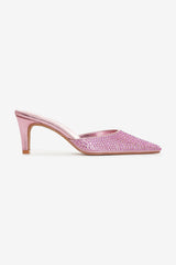 Cleo Mule Heel — Baby Pink