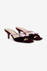 Grace Mule Heel — Burgundy