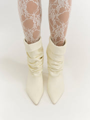Verbana Slouch Boot — Cream