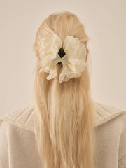 Rosette Hair Clip — Cream