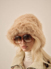 Margeux Fur Hat — Tan