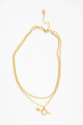 Cupid Heart Necklace — White