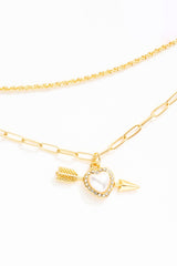 Cupid Heart Necklace — White