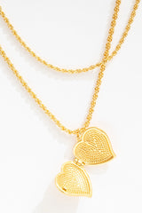 Lottie Layered Heart Locket — Gold