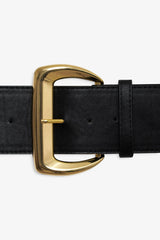 Wide Buckle Hip Belt — Black