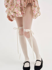 Tie Ribbon Tights — White