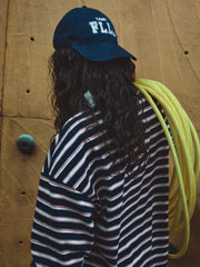 Camp Embroidered Baseball Cap — Navy