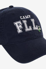 Camp Embroidered Baseball Cap — Navy