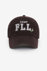 Camp Embroidered Baseball Cap — Brown