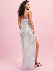 Elysian Sequin Gown — Baby Blue