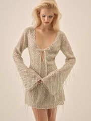 Twinkle Sequin Mini Dress — Silver