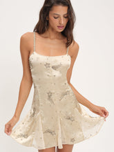 Shooting Stars Beaded Mini Dress — Cream