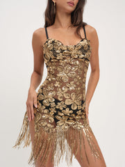 Colette Mini Dress — Gold