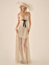 Clara Crystals Maxi Dress — Silver