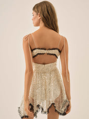 Crystal Elea Mini Dress — Silver