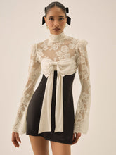 Grace Lace Mini Dress — Cream