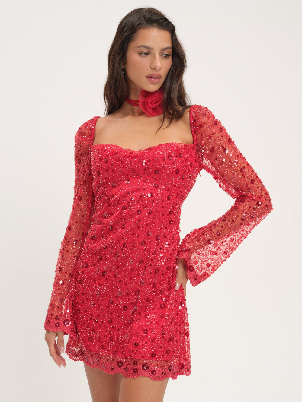 Gwendolyn Mini Dress — Red