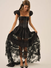 Annabelle Lace Gown — Black