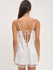 Glitter Slip Dress — White