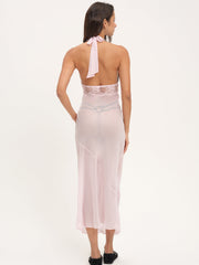 Maia Maxi Slip Dress — Pink