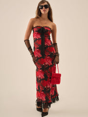 Dark Romance Maxi Dress — Red