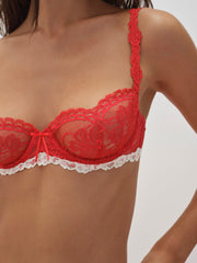 Fiona Lace Underwire Bra — Red